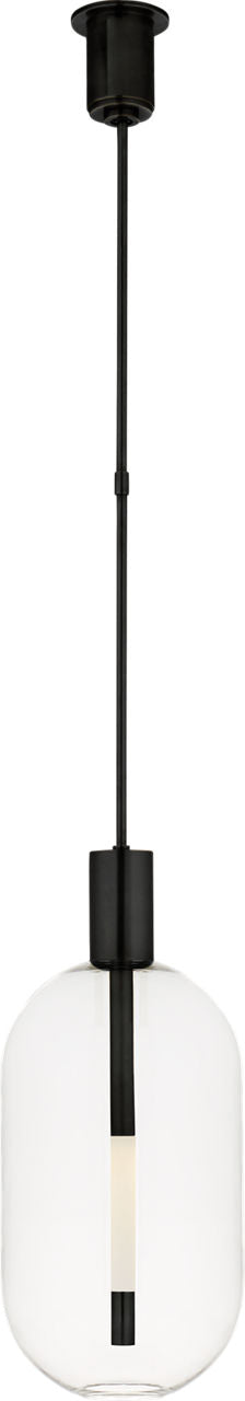 Nye Tall Pendant | Bronze | Clear Glass