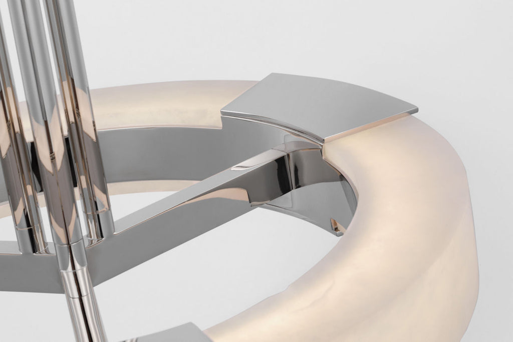 Covet Small Ring Pendant | Polished Nickel and Alabaster