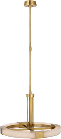 Covet Medium Ring Chandelier | Antique-Burnished Brass and Alabaster
