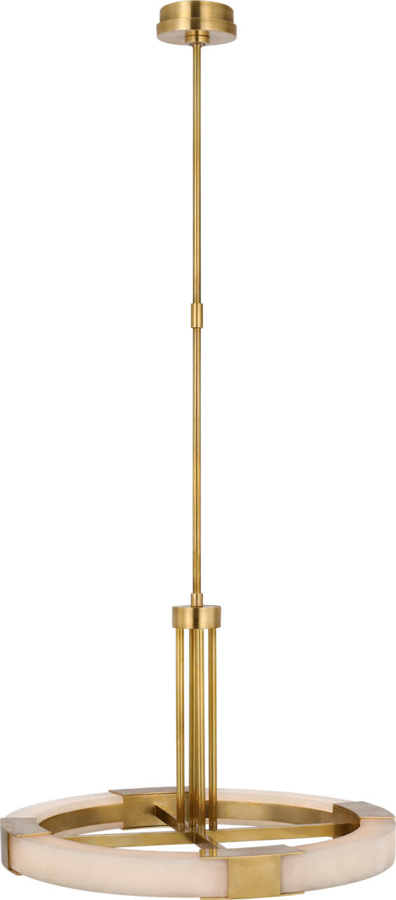 Covet Medium Ring Chandelier | Antique-Burnished Brass and Alabaster
