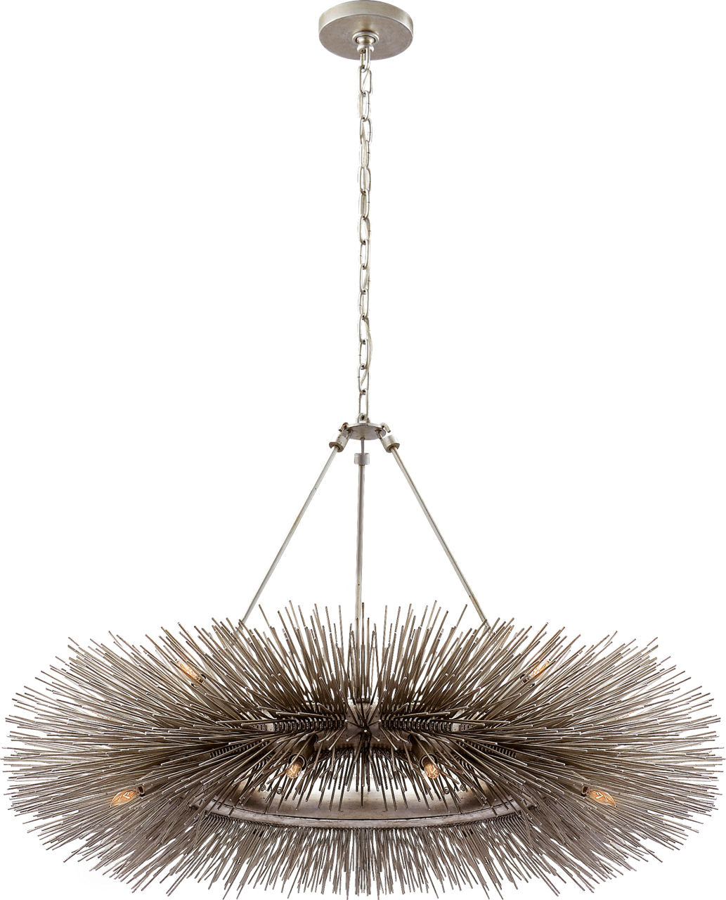 Strada Ring Chandelier | Burnished Silver Leaf