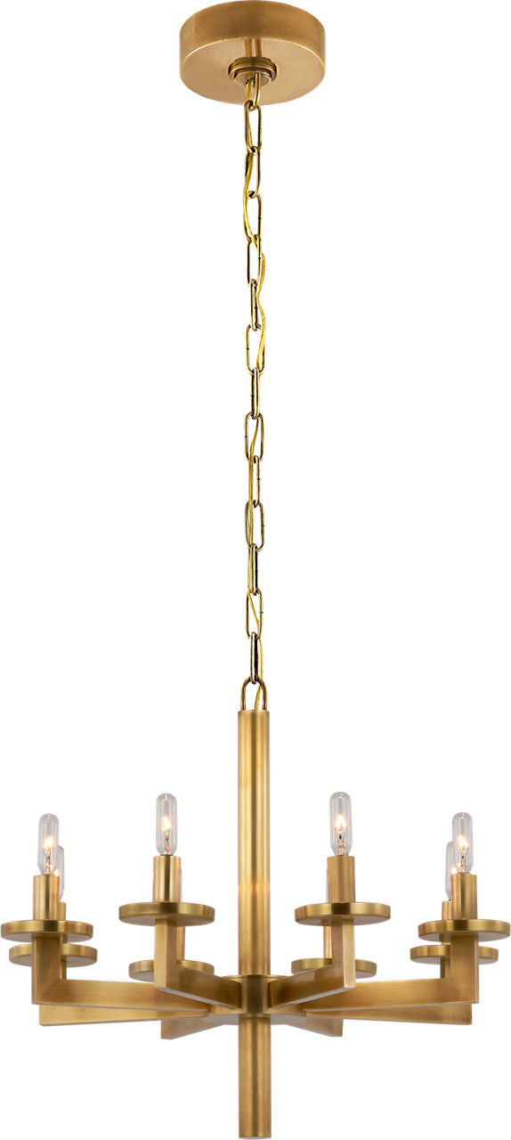 Liaison Single Tier Chandelier | Antique-Burnished Brass