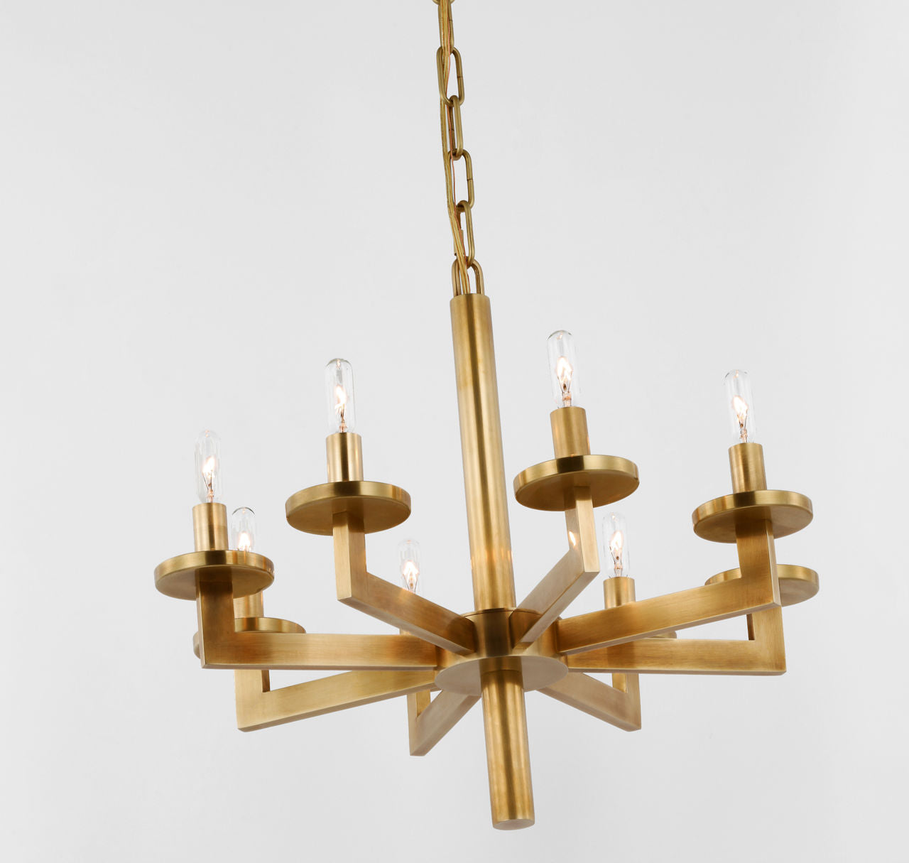 Liaison Single Tier Chandelier | Antique-Burnished Brass