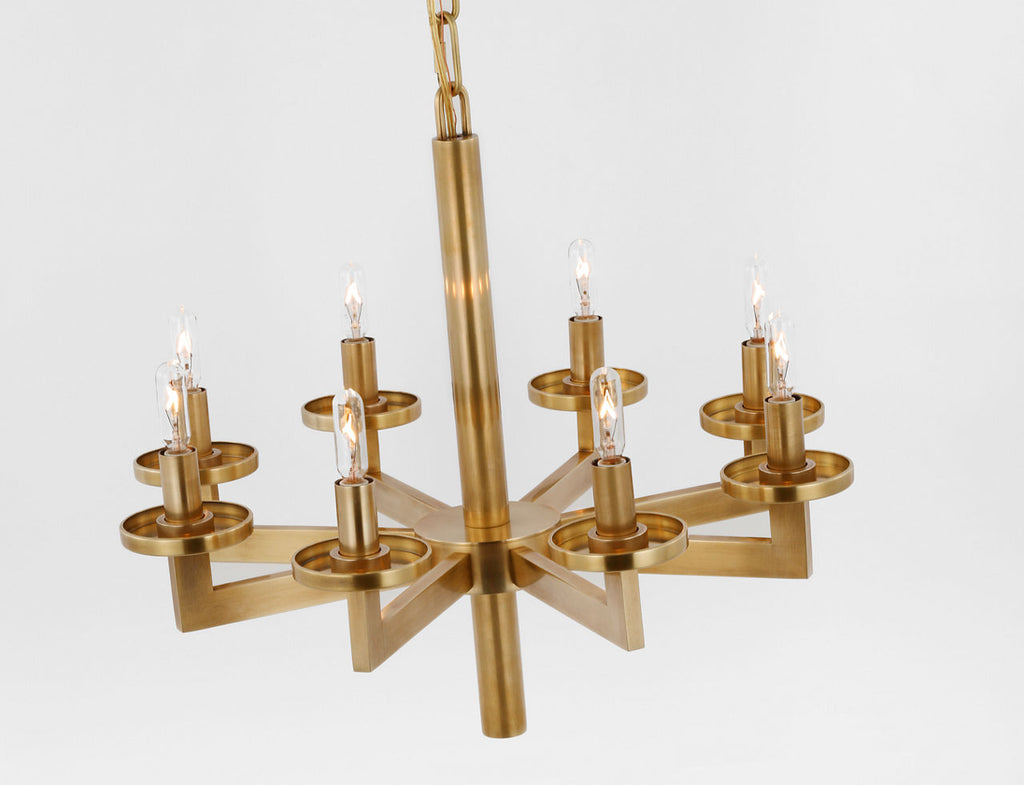 Liaison Single Tier Chandelier | Antique-Burnished Brass
