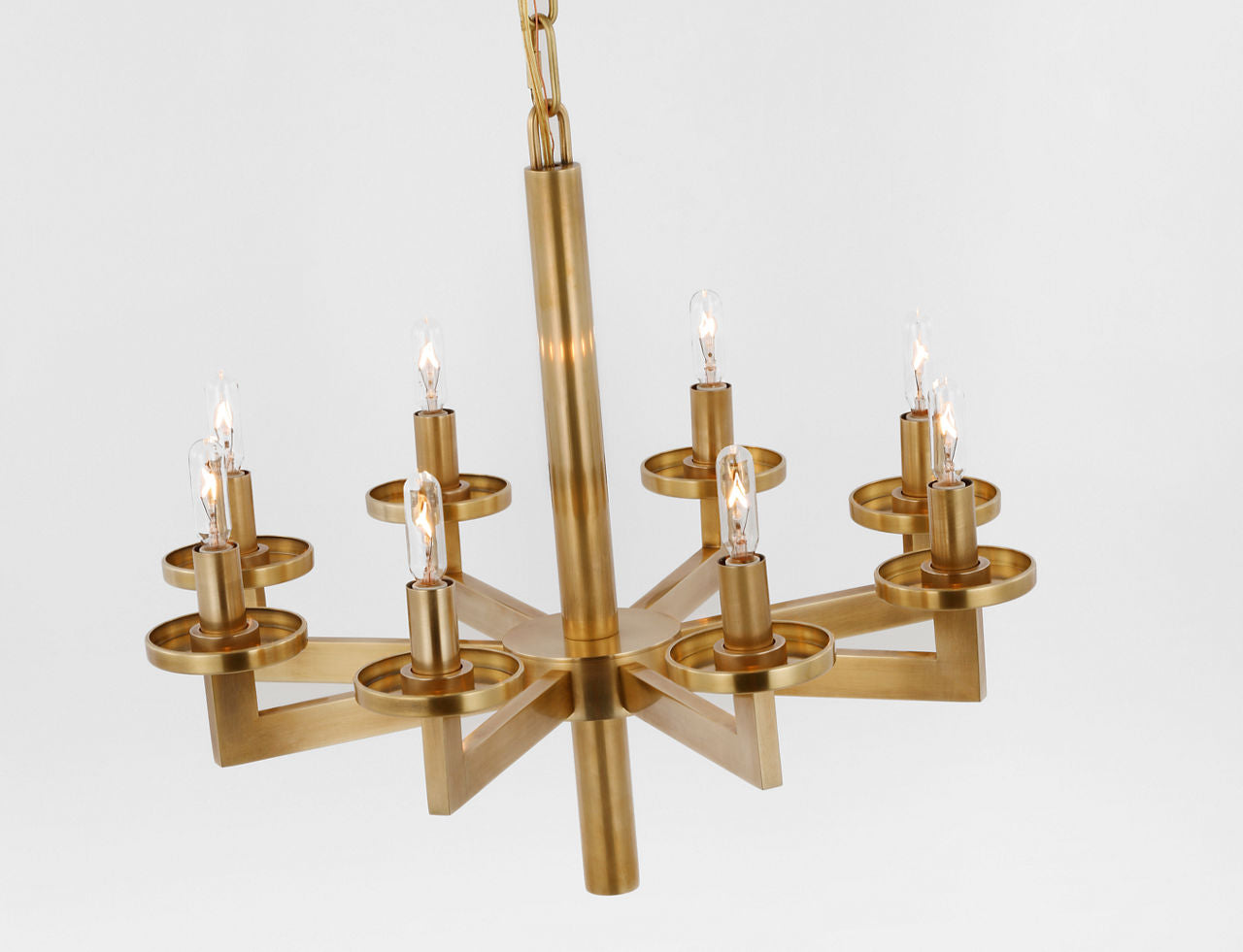 Liaison Single Tier Chandelier | Antique-Burnished Brass