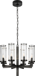 Liaison Single Tier Chandelier | Bronze | Clear Glass