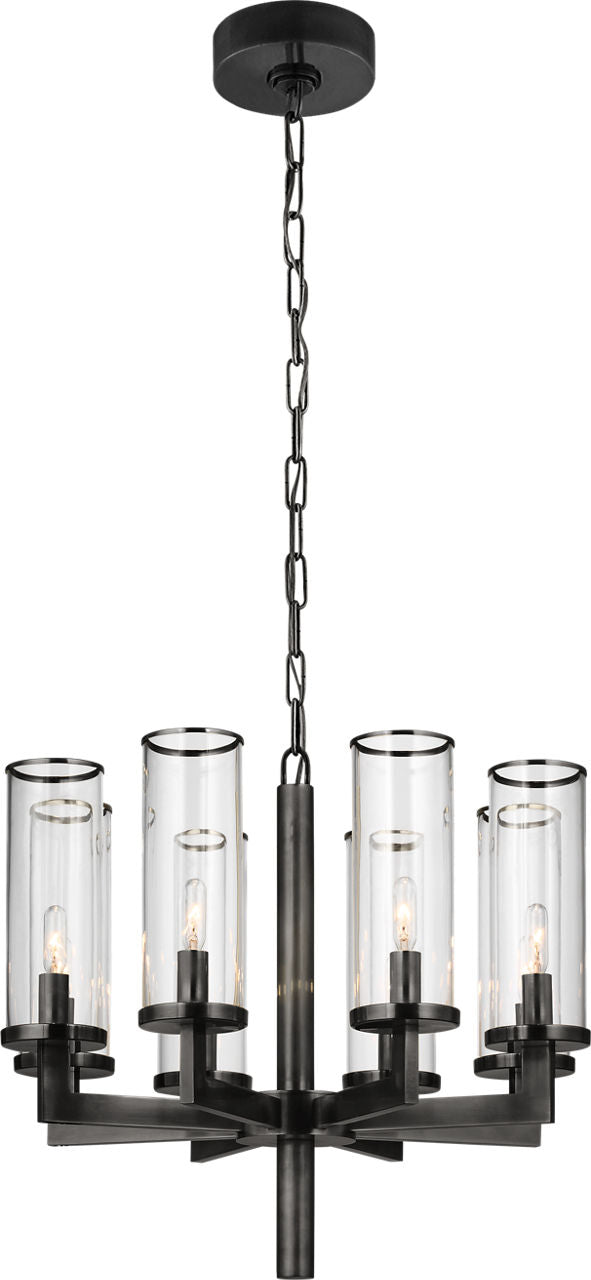 Liaison Single Tier Chandelier | Bronze | Clear Glass