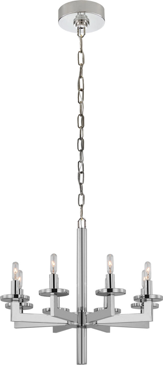 Liaison Single Tier Chandelier | Polished Nickel
