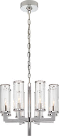 Liaison Single Tier Chandelier | Polished Nickel | Clear Glass