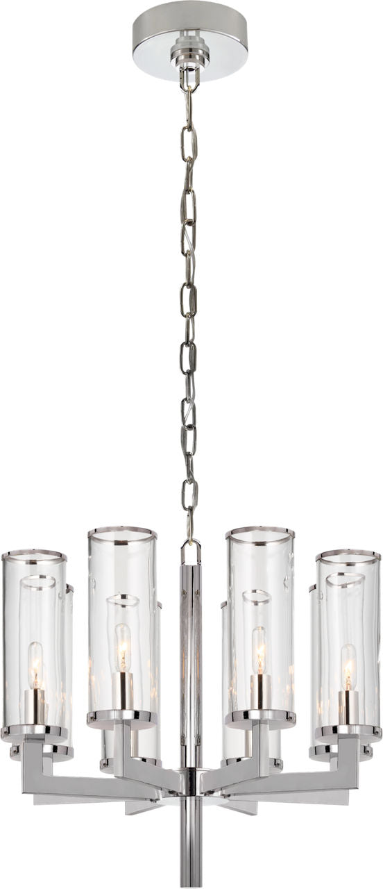 Liaison Single Tier Chandelier | Polished Nickel | Clear Glass