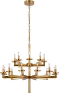 Liaison Double Tier Chandelier | Antique-Burnished Brass