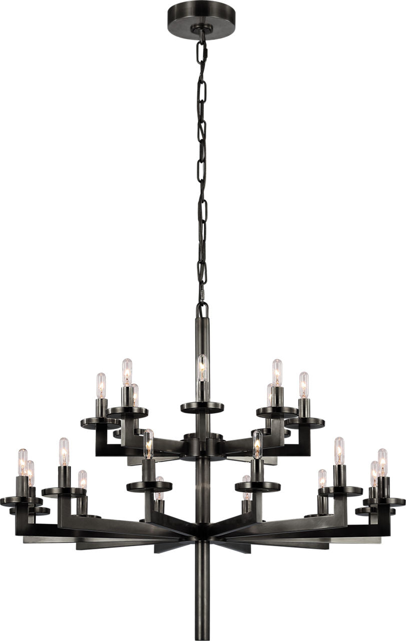 Liaison Double Tier Chandelier | Bronze