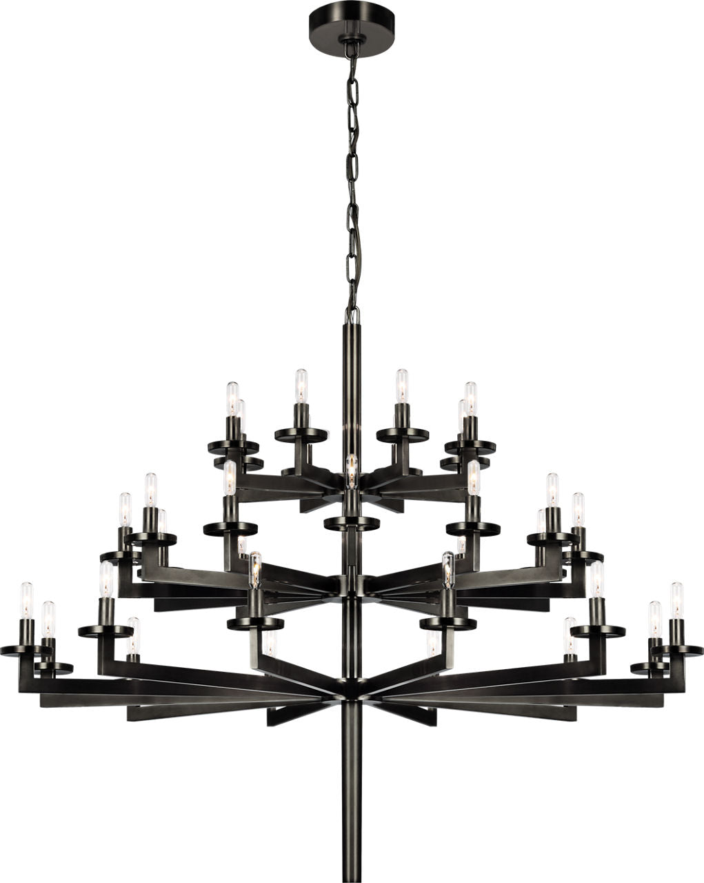 Liaison Triple Tier Chandelier | Bronze