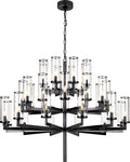 Liaison Triple Tier Chandelier | Bronze | Clear Glass