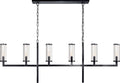 Liaison Large Linear Chandelier | Bronze | Clear Glass