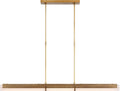Precision Large Linear Chandelier | Antique-Burnished Brass | White Glass
