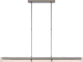 Precision Large Linear Chandelier | Polished Nickel | White Glass