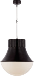 Precision 24" Pendant | Bronze | White Glass