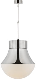 Precision 24" Pendant | Polished Nickel | White Glass