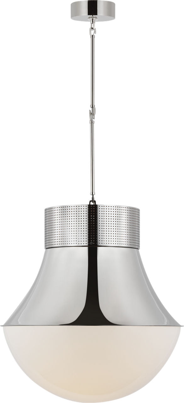 Precision 24" Pendant | Polished Nickel | White Glass