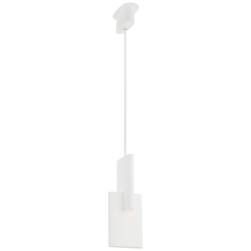 Lotura 8" Intersecting Pendant | Museum White
