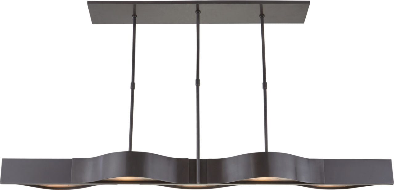 Avant Large Linear Pendant | Bronze | Frosted Glass