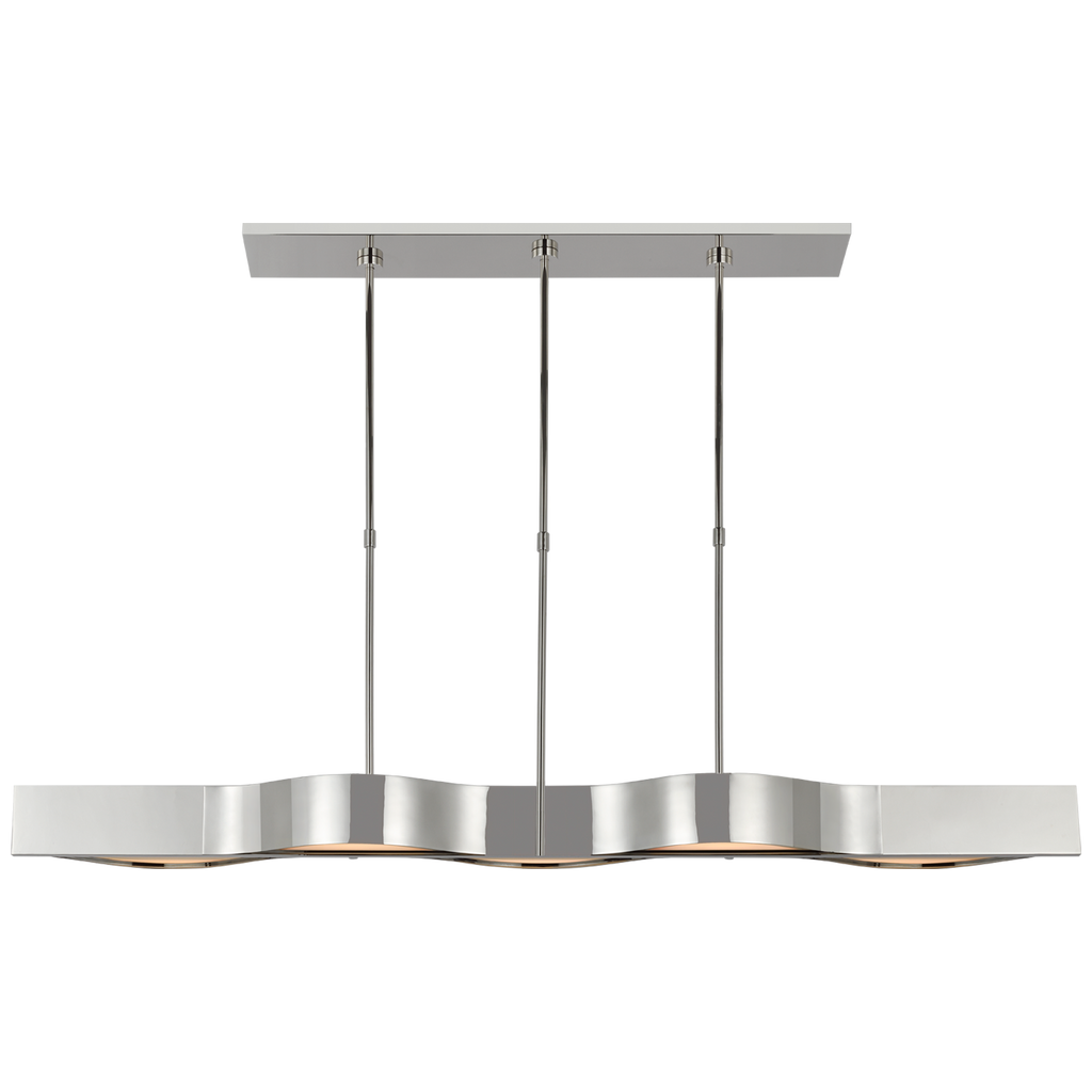 Avant 60" Linear Pendant | Polished Nickel | Frosted Glass
