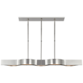 Avant 60" Linear Pendant | Polished Nickel | Frosted Glass