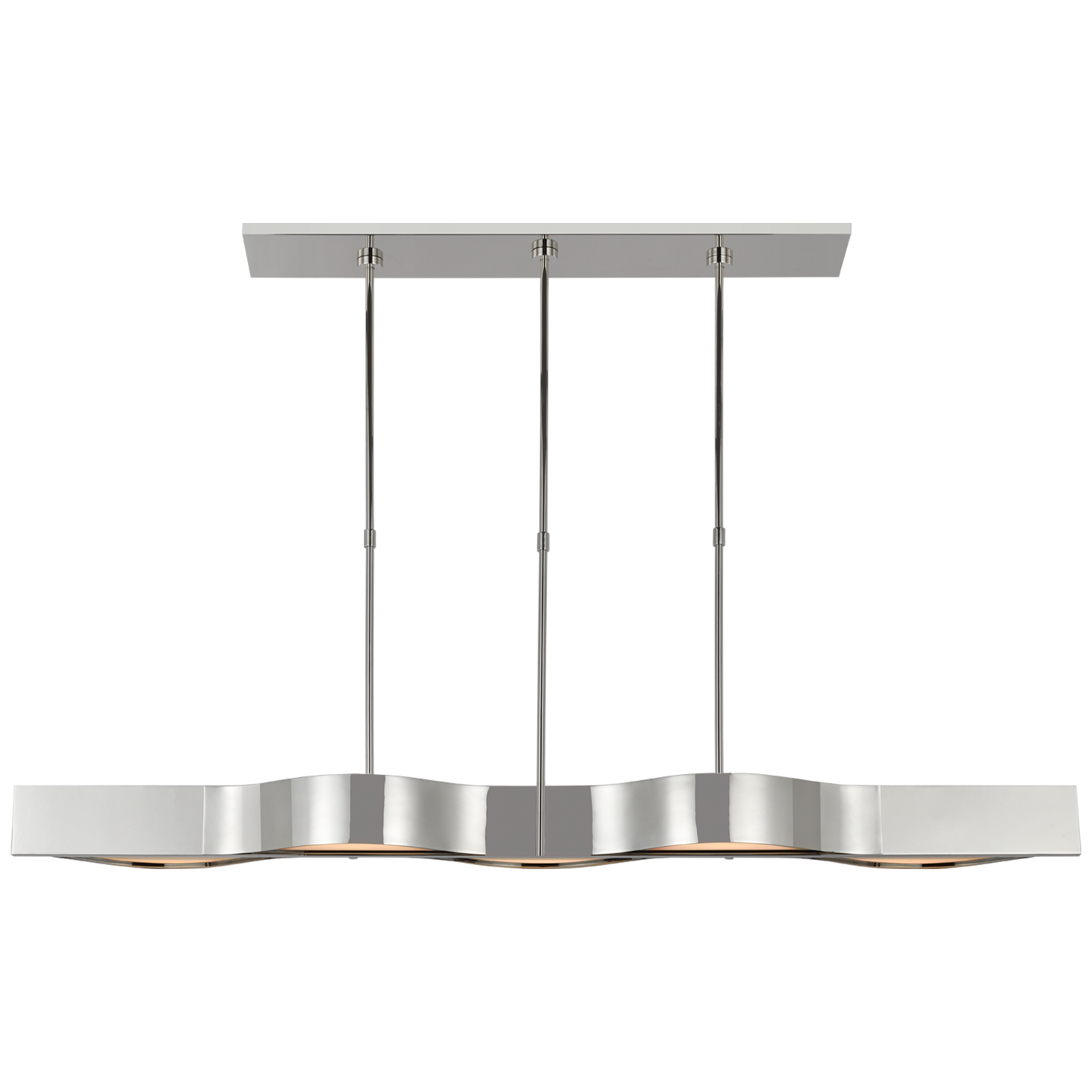 Avant 60" Linear Pendant | Polished Nickel | Frosted Glass