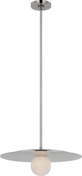 Pertica 18" Disc Pendant | Polished Nickel | Alabaster