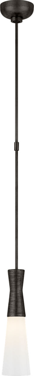 Utopia 4" Pendant | Aged Iron | White Glass