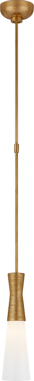 Utopia 4" Pendant | Gild | White Glass