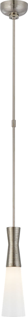 Utopia 4" Pendant | Polished Nickel | White Glass