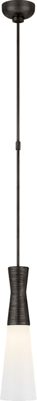 Utopia Medium Pendant | Aged Iron | White Glass
