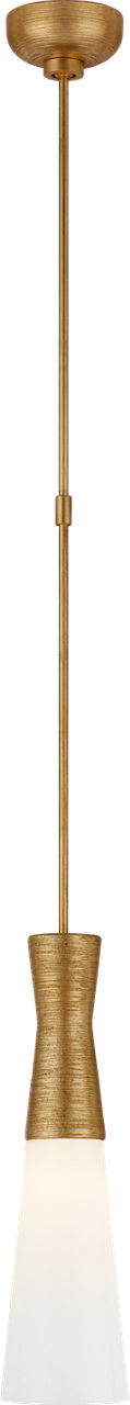 Utopia Medium Pendant | Gild | White Glass