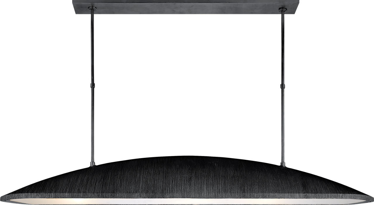 Utopia Large Linear Pendant | Aged Iron | Frosted Acrylic