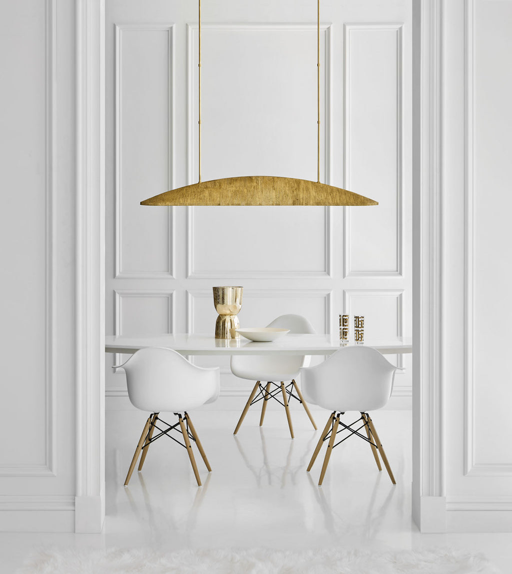 Utopia Large Linear Pendant | Gild | Frosted Acrylic