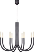 Rousseau Medium Chandelier | Bronze | Etched Crystal
