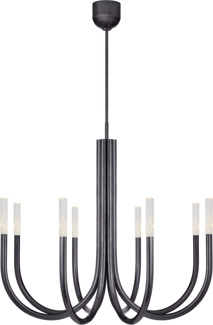 Rousseau Medium Chandelier | Bronze | Seeded Glass