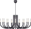 Rousseau Large Oval Chandelier | Bronze | Seeded Glass