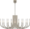 Rousseau Large Oval Chandelier | Polished Nickel | Seeded Glass