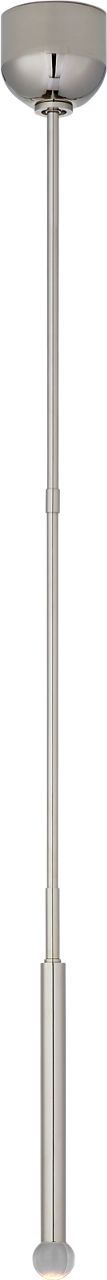 Rousseau Single Pendant | Polished Nickel | Clear Glass Orb