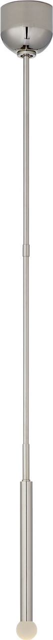 Rousseau Single Pendant | Polished Nickel | Etched Crystal Orb