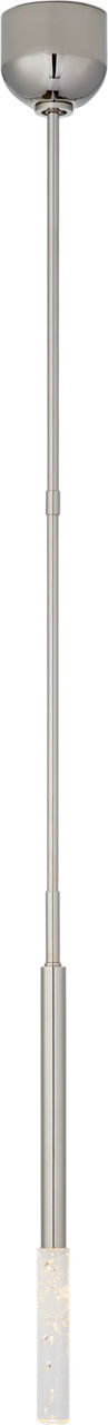 Rousseau Single Pendant | Polished Nickel | Seeded Glass