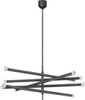 Rousseau Grande Ten Light Articulating Chandelier | Bronze | Clear Glass Orb