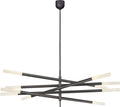 Rousseau Grande Ten Light Articulating Chandelier | Bronze | Etched Crystal