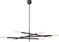 Rousseau Grande Eight Light Articulating Chandelier | Bronze | Seeded Glass