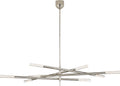 Rousseau Grande Eight Light Articulating Chandelier | Polished Nickel | Seeded Glass