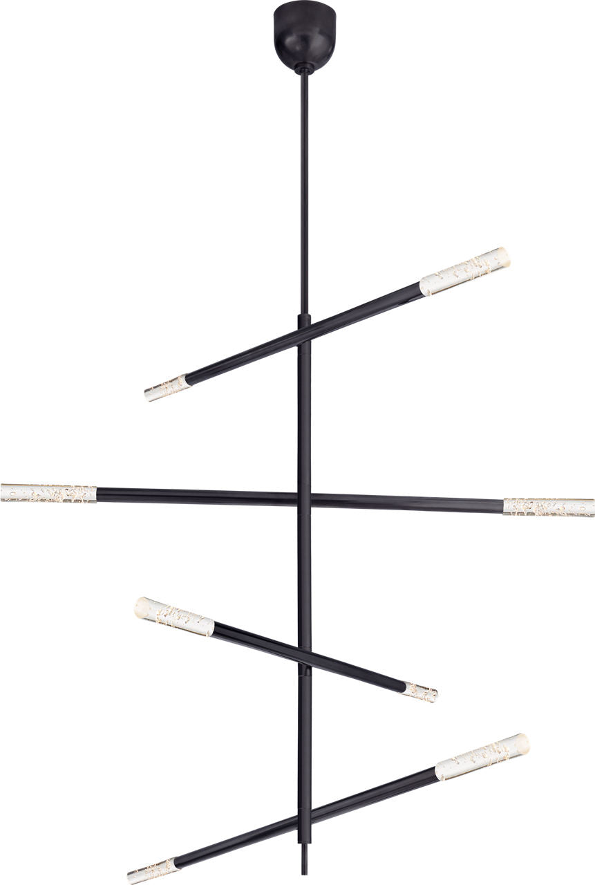 Rousseau Large Articulating Chandelier | Bronze | Seeded Glass