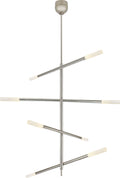 Rousseau Large Articulating Chandelier | Polished Nickel | Etched Crystal